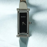 GUCCI Women's Watch YA015555-1P-LSS-BLK 1500 Black Dial Quartz Stainless Steel