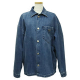 Prada, Light Blue/Black, Size XS, Oversized Padded Denim Jacket, Cotton Denim, XS, Light Blue/Black