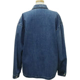 Prada, Light Blue/Black, Size XS, Oversized Padded Denim Jacket, Cotton Denim, XS, Light Blue/Black