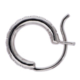 Chrome Hearts Jewelry, Silver, 12mm, HOOP TFL SML Hoop Earring, 18K White Gold, 12mm, Silver