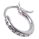 Chrome Hearts Jewelry, Silver, 12mm, HOOP TFL SML Hoop Earring, 18K White Gold, 12mm, Silver