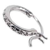 Chrome Hearts Jewelry, Silver, 12mm, HOOP TFL SML Hoop Earring, 18K White Gold, 12mm, Silver