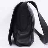 Chrome Hearts, Black, Size F, BS Fleur Leather Mail Bag / Shoulder Messenger Bag, Leather, F, Black