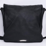 Chrome Hearts, Black, Size F, BS Fleur Leather Mail Bag / Shoulder Messenger Bag, Leather, F, Black