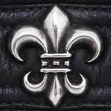 Chrome Hearts, Black, Size F, BS Fleur Leather Mail Bag / Shoulder Messenger Bag, Leather, F, Black