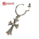 Chrome Hearts, Silver x Silver, 45mm, Chrome Hearts Jewelry Tiny CH Cross Hoop Single Earring, SV925 Sterling Silver, 45mm, Silver x Silver
