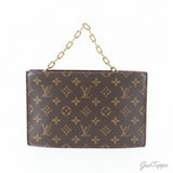 Louis Vuitton Monogram Chain Clutch Bag M55646 Leather Handbag Second Pouch Women's WBM EE30-8 - Pre-Owned