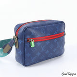 Louis Vuitton Monogram Messenger PM Pacific Canvas M43829 Leather Shoulder Bag Crossbody Men's WIM EE6-2 - Pre-owned