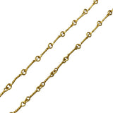 Chrome Hearts, Gold, 18.0 Inch, Chrome Hearts Jewelry T18 Twist Chain Necklace, 22K Gold, 46.5cm, Gold