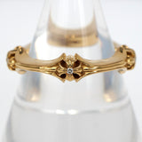 Chrome Hearts, Yellow Gold, Size 15, Chrome Hearts Jewelry Plus & Bone Diamond Ring, 22K Yellow Gold / Diamond 5P, 17.7mm, Yellow Gold