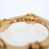 Chrome Hearts, Yellow Gold, Size 15, Chrome Hearts Jewelry Plus & Bone Diamond Ring, 22K Yellow Gold / Diamond 5P, 17.7mm, Yellow Gold