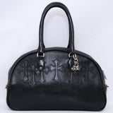 Chrome Hearts, Black, Size Small, Gym Bag #3 Cemetery Cross Patch Mini Boston Bag, Leather, Small, Black