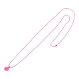 Chrome Hearts, Pink, 76.5cm, Chrome Hearts Jewelry Rubber CH Crossball Necklace, 11.90mm x 16.85mm, Pink