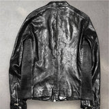 Prada, Black, Size 48 (ML), Men's Lambskin Leather Biker Jacket, Lambskin Leather, 48, Black