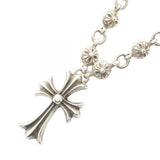 Chrome Hearts, Silver, 55cm, Chrome Hearts Jewelry Crossball Necklace, 925 Sterling Silver, 55cm, Silver