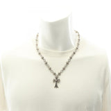 Chrome Hearts, Silver, 55cm, Chrome Hearts Jewelry Crossball Necklace, 925 Sterling Silver, 55cm, Silver