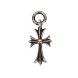 Chrome Hearts, Silver, FREE, Chrome Hearts Jewelry Tiny CH Cross Charm Pendant Top, Sterling Silver 925, 3.7cm x 1.6cm, Silver