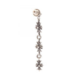 Chrome Hearts, Silver, 0.6cm x 4.5cm, Chrome Hearts Jewelry Tiny E CH Plus 3 Drop Earrings, Sterling Silver 925 / 14K Gold, 45mm x 6mm, Silver