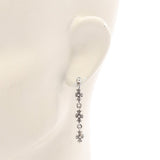 Chrome Hearts, Silver, 0.6cm x 4.5cm, Chrome Hearts Jewelry Tiny E CH Plus 3 Drop Earrings, Sterling Silver 925 / 14K Gold, 45mm x 6mm, Silver