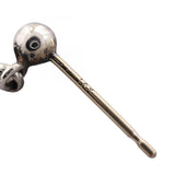 Chrome Hearts, Silver, 0.6cm x 4.5cm, Chrome Hearts Jewelry Tiny E CH Plus 3 Drop Earrings, Sterling Silver 925 / 14K Gold, 45mm x 6mm, Silver