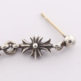 Chrome Hearts, Silver, 0.6cm x 4.5cm, Chrome Hearts Jewelry Tiny E CH Plus 3 Drop Earrings, Sterling Silver 925 / 14K Gold, 45mm x 6mm, Silver
