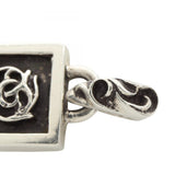 Chrome Hearts Jewelry, Silver, 1.2cm x 2.4cm, Chrome Hearts Jewelry FRAMED FLRL Pendant Top, 925 Sterling Silver, 12mm x 24mm, Silver