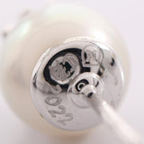 Chrome Hearts x MIKIMOTO, Silver / White, 9mm x 9mm, Chrome Hearts Jewelry CH Plus Earrings, K18WG 18K White Gold / Pearl, 9mm x 9mm, Silver / White