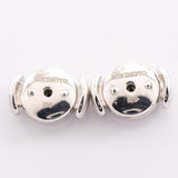 Chrome Hearts x MIKIMOTO, Silver / White, 9mm x 9mm, Chrome Hearts Jewelry CH Plus Earrings, K18WG 18K White Gold / Pearl, 9mm x 9mm, Silver / White