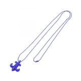 Chrome Hearts, Blue, 76cm, Chrome Hearts Jewelry BS Flare Necklace, Rubber, 29mm x 34mm, Blue