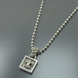 Chrome Hearts, 38cm, Chrome Hearts Jewelry Framed BS Fleur Necklace, SV925 Sterling Silver, 2.4cm x 1.2cm
