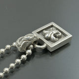 Chrome Hearts, 38cm, Chrome Hearts Jewelry Framed BS Fleur Necklace, SV925 Sterling Silver, 2.4cm x 1.2cm