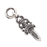 Chrome Hearts, Silver, 1cm x 4cm, Chrome Hearts Jewelry Dagger Charm Pendant Top, 925 Sterling Silver, 10mm x 40mm, Silver