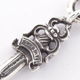 Chrome Hearts, Silver, 1cm x 4cm, Chrome Hearts Jewelry Dagger Charm Pendant Top, 925 Sterling Silver, 10mm x 40mm, Silver