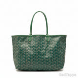 Goyard Saint Louis PM Tote Bag Handbag Green PVC Leather Women's - Pre-owned