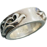Chrome Hearts, Silver, Size 19, Chrome Hearts Jewelry Double Narrow Vine Band Ring, SV925 Sterling Silver, 8.7mm, Silver
