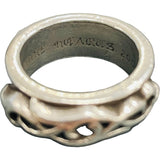 Chrome Hearts, Silver, Size 19, Chrome Hearts Jewelry Double Narrow Vine Band Ring, SV925 Sterling Silver, 8.7mm, Silver