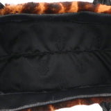 Chrome Hearts, Brown/Black, Mini, TOTE MINI Handbag with Leopard Print Fur Patch, Mini, Brown/Black