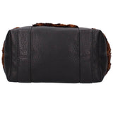 Chrome Hearts, Brown/Black, Mini, TOTE MINI Handbag with Leopard Print Fur Patch, Mini, Brown/Black