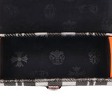 Chrome Hearts, Black x White x Orange, 19.5cm x 7cm, Chrome Hearts Jewelry Roll Haircalf Leather Jewelry Case, 19.5cm x 7cm, Black x White x Orange