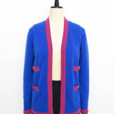 Chanel, Blue/Purple, Size 38, CC Cashmere Knit Jacket Cardigan, Cashmere, 38, Blue/Purple