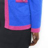 Chanel, Blue/Purple, Size 38, CC Cashmere Knit Jacket Cardigan, Cashmere, 38, Blue/Purple