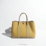 Hermes Garden Party 30 TPM Toile Military Negonda CARDAMOME+CARDAMOME / PALLADIUM (SILVER) U stamp - Pre-owned