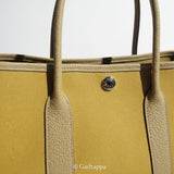 Hermes Garden Party 30 TPM Toile Military Negonda CARDAMOME+CARDAMOME / PALLADIUM (SILVER) U stamp - Pre-owned