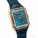 Cartier Santos Dumont LM Peacock Blue WGSA0098 Men's Watch - Pre-owned
