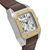 Cartier Santos 100 Chronograph XL W20091X7 Silver Men's Watch - Pre-owned