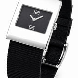 Gucci 4900L Women's Square Face Watch - Stainless Steel & Leather