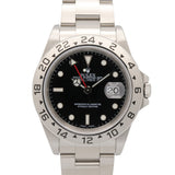 ROLEX 16570 Explorer II X-Seriennummer Automatikauer mat Datum schwaarzt Zifferblat Edelstol fir Hären sëlwerfaarweg  [Used]