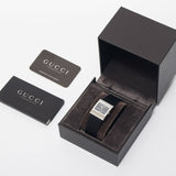 Gucci 4900L Women's Square Face Watch - Stainless Steel & Leather