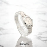 Vintage Rolex Oyster Perpetual 76080 Silver Dial Stainless Steel Ladies Watch
