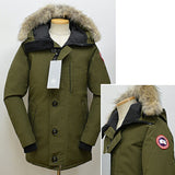 Canada Goose Jasper Parka 3438JM, Military Green, Men's Down Jacket, Coyote Fur, Military Green